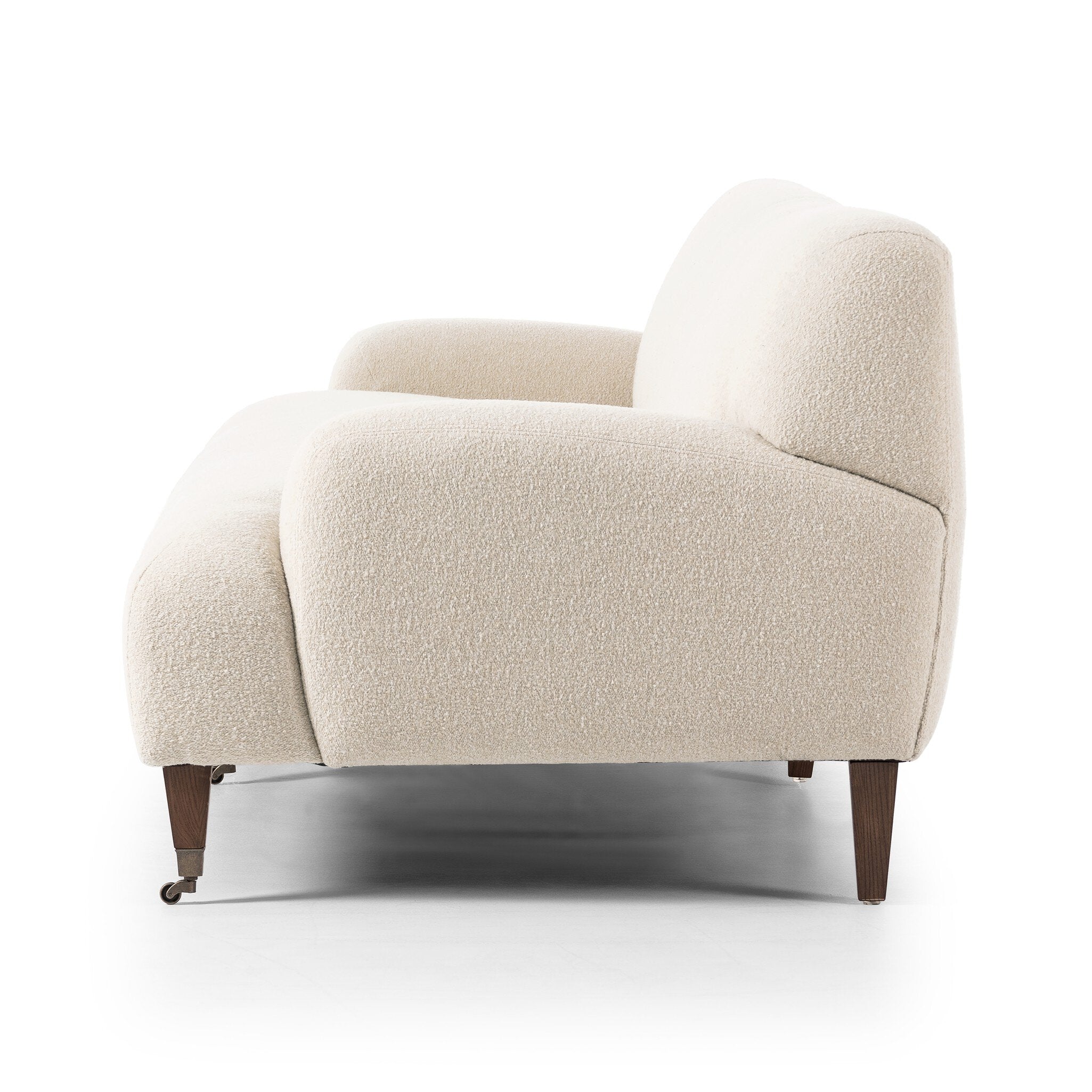 Beige sofa on a white background